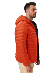 Men's New Style Light <b>Weight</b> Zipper Closure Bubble Jacket High Street Style with <b>Stand</b> Collar for Winter - Product Image 4