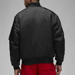 Veste Bomber en Satin de Soie Uni pour Hommes, Taille Plus, Vêtement Coupe-Vent d'Hiver Personnalisé en Gros, Logo Personnalisé 2026 - Product Image 1