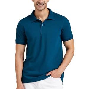 2025 nouveauté OEM bonne qualité hommes polos 100% coton piqué viril à manches courtes polo décontracté pour hommes - Product Image 2