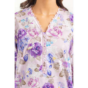 Ensemble coordonné IUSTTS-791 pour femme, décontracté, printemps/été, en mousseline de soie imprimée, ensemble 2 pièces avec manches trois-quarts et hauts courts - Product Image 2