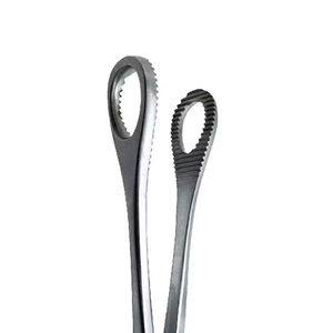 Pinzas para Esponjas Foerster de 9.5 Pulgadas Rectas con Mordazas Serradas, Anillo Quirúrgico para Sujetar Esponjas y Tejidos, CE OEM, Acero Inoxidable - Product Image 5
