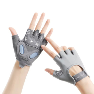 Gants de levage en cuir à demi-doigt avec logo personnalisé pour hommes et femmes équipement de fitness avec caractéristiques de musculation - Product Image 2