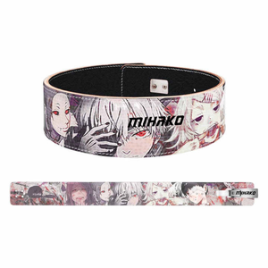 Anime 4 Inch Cowhide Padded Weightlifting <b>Belt</b> Custom Powerlifting Fitness Safety Compression Lifting Gym Accessories Workout - Product Image 2