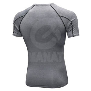 Camiseta Deportiva de Compresión de Punto Transpirable de Corte Regular en Oferta, Embalaje Personalizado, Mangas Cortas para Hombre - Product Image 2