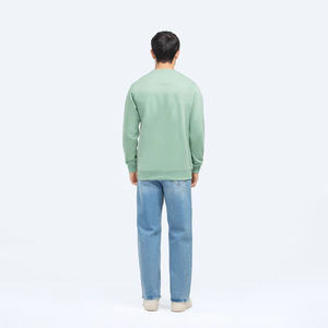 Sweat-shirt en tissu éponge de qualité supérieure d'automne pour hommes avec logo personnalisé pull-over de haute qualité à la mode noir polyester/coton 220g - Product Image 5