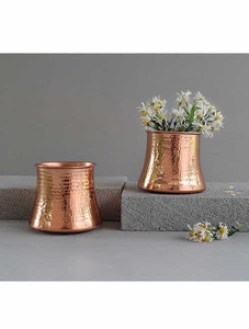 AK latón moderno simplicidad Estilo nórdico Oficina escritorio decoración metal oro impresora maceta pequeña maceta recta planta suculenta - Product Image 5