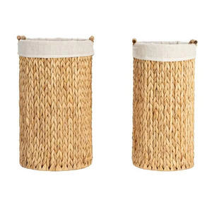 ชุดตะกร้า 2 ใบ ทำจากผักตบชวา สำหรับตกแต่งและจัดเก็บ ผลิตในเวียดนาม ราคาขายส่ง - Product Image 3