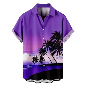 Heren Shirt Casual Muziek Gitaar Hiphop Korte Mouw T-Shirt Los Heren Hawaiian Shirt
