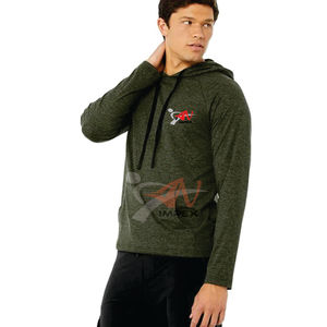 Sweat à capuche pull-over avec logo d'impression personnalisé de haute qualité pour hommes matériau personnalisé sweat-shirt à capuche flexible pour hommes - Product Image 3