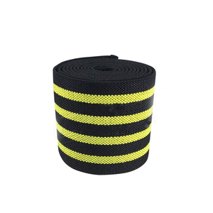 Rodilleras elásticas de punto OEM, tejido elástico, transpirable, antideslizante, soporte de rodilla, compresión, entrenamiento, accesorios de gimnasio - Product Image 2