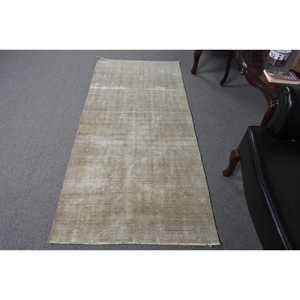 พรมลายดอกไม้สีน้ำตาลเทาสไตล์วินเทจแบบตุรกี ขนาด 3x6.4 ฟุต - Product Image 1