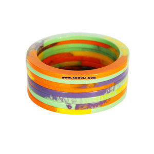 Anillo de pulsera de resina, joyería hecha a mano, fina, de mármol - Product Image 3