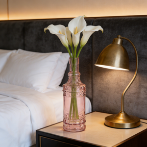 Bouteille <span class=keywords><strong>en</strong></span> verre décorative rose <span class=keywords><strong>vintage</strong></span>, vase gaufré pour centre de table de mariage, décoration de luxe pour la maison, verre épais, <span class=keywords><strong>vente</strong></span> <span class=keywords><strong>en</strong></span> gros - Product Image 2