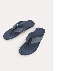 Sandales en cuir de vache noir pour hommes - Product Image 1