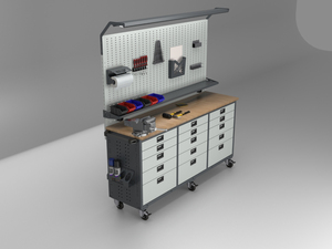 Factory Direct Modular Heavy Duty Tool Workbench Cabinet for Garage <b>Workshop</b> <b>Storage</b> Rolling Tool Cabinet Workbench for Garage - Product Image 2