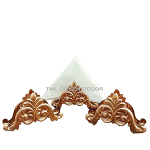 Les plus exigeants en aluminium métal unique en forme de feuille fini or porte-serviettes dessus de table accent de maison de luxe - Product Image 3