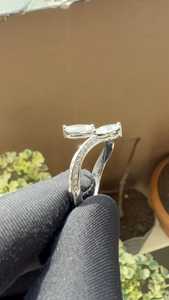 แหวนเพชรโมอิสทรงโค้งเว้าตัดเพชรแบบดั้งเดิมแหวนบายพาส925เงินงานแต่งงานของขวัญโรแมนติกสำหรับแฟนสาว - Product Image 5