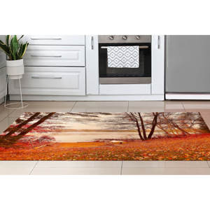 Alfombra Impresa: Personalizada, para Dormitorio, con Diseño de Árbol, Estilo Rústico, para Cuarto de Bebé, con Vista, Paisaje Otoñal, Alfombra Suave No Tejida - Product Image 4