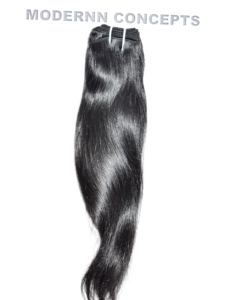 100% paquetes de Virgen cruda indio recto rizado para mujeres negras extensiones de cabello humano de templo alineado con cutícula - Product Image 2