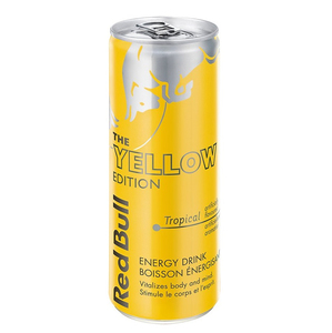 Red Bull Saveur Fruits Tropicaux 12x250ml Canettes 0,1g de sel par 100ml pour l'équilibre électrolytique pendant l'activité physique Vente en gros - Product Image 1