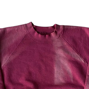 Sweat-shirt uni à col rond avec logo personnalisé et lavage spécial, sweat-shirt uni à col rond pour homme/femme, université - Product Image 2