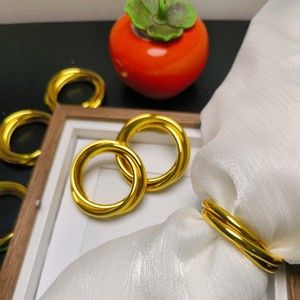 Top Sale Metal <b>Round</b> Gold Napkin Ring For Restaurant Hotel Home Wedding <b>Table</b> Decor at Reasonable Price - Product Image 6