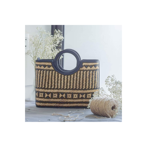 Bolso de Mano de Mimbre de Ratán Clásico Único de Alta Calidad con Asa y Color Personalizados, Forma Redonda para Mujer, Artesanía, Origen Vietnam - Product Image 2