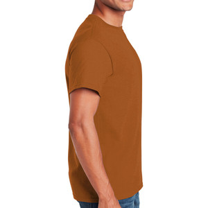 2025 couleurs personnalisées Texas Orange 100% coton solide écologique surdimensionné col montant T-Shirt Dropshoulder Streetwear hommes - Product Image 4