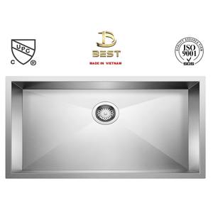 Vietnam Évier de cuisine à bol unique en acier inoxydable 304 de haute qualité fait à la main brossé anti-rayures avec robinet pour un usage domestique - Product Image 3