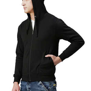 Ensemble de survêtement athlétique deux pièces pour homme en coton personnalisé avec fermeture éclair, sweat-shirt et pantalon de jogging, idéal pour la gym, l'entraînement et la course à pied, option OEM - Product Image 2