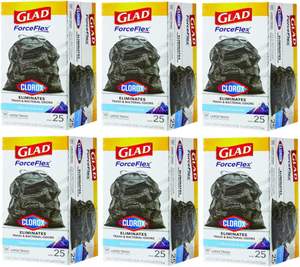 Sacs poubelle biodégradables Glad Force Flex Heavy Duty, grand format, parfum montagne, avec cordon de serrage (>100 sacs) - Product Image 1