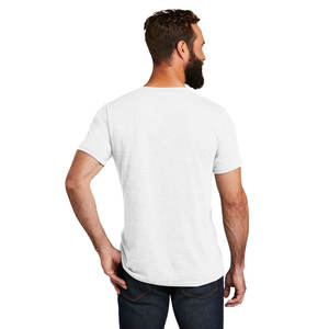 Hombres Transpirable Cuello en V Pima Algodón Jersey Camisetas Blanco - Product Image 2