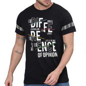T-shirt pour homme en coton tricoté de haute qualité, logo personnalisé, fabrication en usine, vêtements décontractés d'été en taille oversize et grande taille - Product Image 1
