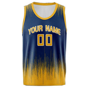 Uniforme de basket-ball unisexe personnalisé nouveau, réversible, respirant, polyester, sans manches, ensemble de maillots de sport grande taille à impression numérique - Product Image 1