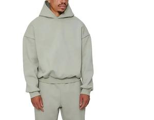 Vente en gros de survêtements de rue de haute qualité avec broderie multicolore et poches croisées 100% coton polaire gris pour hommes survêtement - Product Image 6
