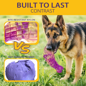 Juguete Masticable Resistente para Mascotas, Juguete de Nailon con Forma de Cuerno de Buey, Resistente <span class=keywords><strong>a</strong></span> Mordeduras, Indestructible, para Perros Mordedores Agresivos - Product Image 4