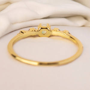 Conçu sur mesure 925 Sterling Silver Wedding Engagement Band Ethiopian Opal Diamond Gold Filling Fine Silver Jewelry for Parties - Product Image 4