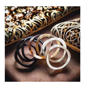 Elegante brazalete de ágata de cuerno de búfalo pulido para mujer, boda, estilo náutico, decoración del hogar con patrón de piedra Natural - Product Image 6