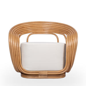 Meilleur choix, fauteuil Ziko, design moderne avec assise luxueuse, fauteuil de loisirs en rotin et bois durable fait à la main pour le salon - Product Image 5