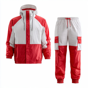 Ensemble veste et pantalon imperméable pour homme avec fermeture éclair OEM, idéal pour la randonnée en montagne, le camping, le trekking, coupe-vent, survêtement pour homme - Product Image 3