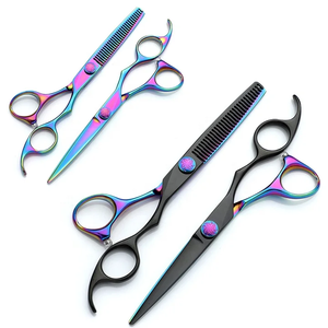 Ensemble de ciseaux de cheveux de Salon professionnel de haute qualité en acier inoxydable 440C ciseaux de beauté à pointe de lame tranchante - Product Image 2