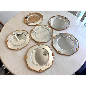 Chargeur d'ustensiles de cuisine élégant de couleur argentée et assiette d'affichage de taille moyenne Design antique parfait pour les fêtes et la vaisselle Élégant - Product Image 6