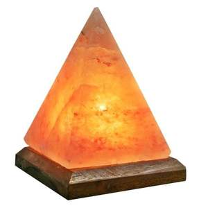 Elégante lampe en sel naturel rose magnifiquement sculptée en forme de pyramide Premium Home & Office Decor Prix de gros - Product Image 6