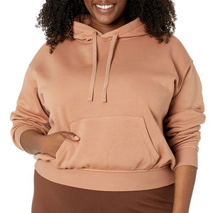 เสื้อฮู้ดดี้สไตล์ลำลองทันสมัย ทรงหลวม ไหล่ตก ระบายอากาศได้ดี เป็นมิตรกับสิ่งแวดล้อม แบบถัก สั้น สำหรับผู้หญิง - Product Image 5