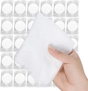 Travel Compressed <b>Towel</b> Tablets - Individually <b>Wrapped</b> Fast Soak & Disposables Cotton Ideal for Camping Hiking - Product Image 4