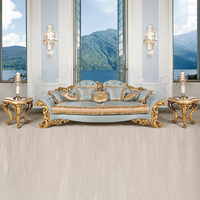 Ensemble de canapés de salon de luxe classique italien en bois massif, design français, canapé d'angle en forme de L, éponge, utilisation en appartement, fait à la main, incrusté