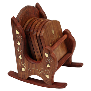 100% Natural <b>Wood</b> <b>Coasters</b> High Quality Wooden <b>Coaster</b> Mats & Pads Handmade in India for Hotel Restaurant Home Table Surface - Product Image 6