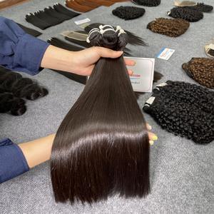 Vente en gros d'extensions de cheveux vietnamiens bruts non transformés paquets de cheveux bruts humains de style vague droite soyeuse - Product Image 3