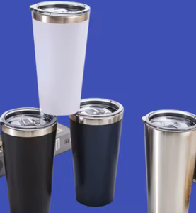 Bouteille plate en acier inoxydable écologique de qualité supérieure, design durable pour une utilisation répétée, portable, élégante, aspect frais - Product Image 1