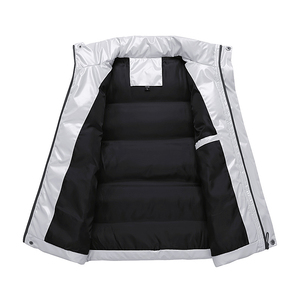 Gilet matelassé décontracté pour homme, vêtement d'extérieur respirant, sans manches, à fermeture éclair, chaud pour l'hiver, résistant à l'eau, taille M 3XL OEM - Product Image 4